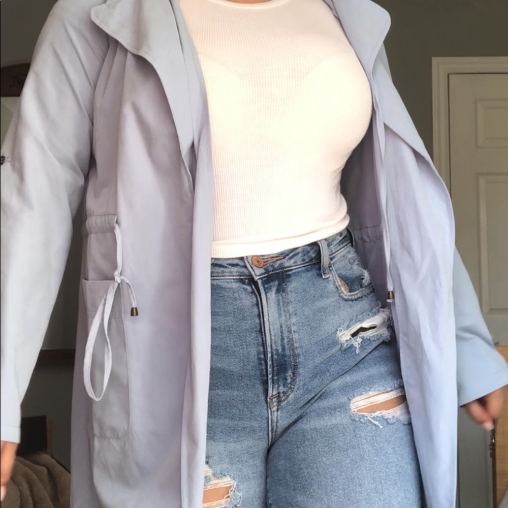 Long blue jacket